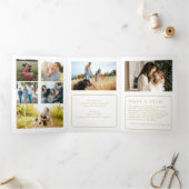 Samen multi fotojaar in de review drieluik wenskaart (Binnen)