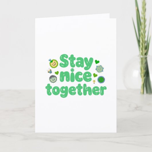 Samen Nice Blijven Kawaii-ontwerp Kaart (Voorkant)