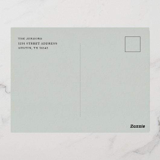 Samen Nieuwe jaren Foto Gold Folie Feestdagen Briefkaart (Achterkant)