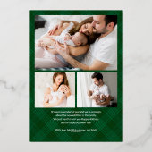 Samen onze favoriete huisfamilie Foto Roos Gold Folie Feestdagenkaart (Achterkant)