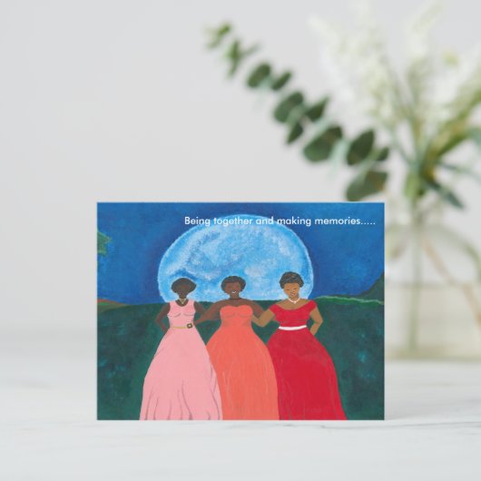 Samen op kerst feestdagenkaart (Staand voorkant)