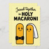 Samen op pad naar Holy Macaroni Funny Pasta Feestdagenkaart (Voorkant / Achterkant)