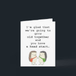 Samen oud worden Grappige Vrienden van de Verjaard Kaart<br><div class="desc">Van gekke grappen tot serieuze romantische uitlatingen, de MiKa Art Zazzle shop heeft iets voor iedereen. Canadees, Japanse geschenken, sieraden, hoesjes voor elektronische apparaten, leuke knoppen, kopjes voor mok, siervoorwerpen, kaarten en posters... . Neem alstublieft wat tijd en kijk rond. Misschien vind je zelfs iets dat je niet wist dat...</div>