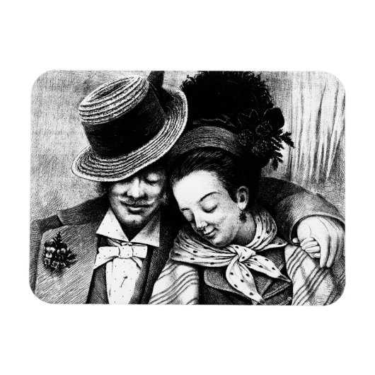 Samen oud worden Paar liefde Romance kunst Magneet (Horizontaal)