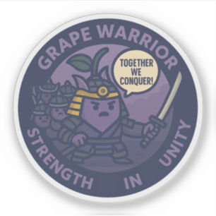 Samen Overwinnen Samurai Druif  Sticker