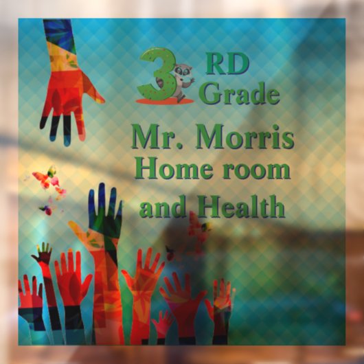 Samen Plakfolie voor het raam van het klaslokaal v Raamsticker (Vel 2)