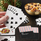 Samen poker spelen Aangepaste familienaam Pokerkaarten (Insitu)