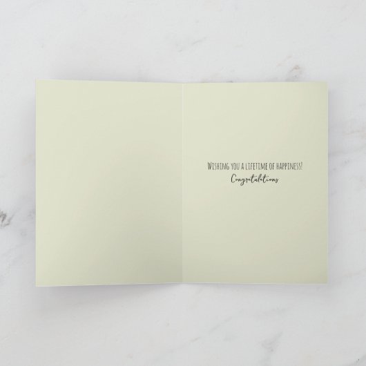 Samen Quote Bruiloft  Bloemen Elegant Kaart (Binnen)