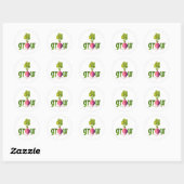 Samen Radish kweken Ronde Sticker (Vel)