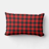 Samen Red Black Buffalo Lumberjack Patroon Buitenkussen (Achterkant)