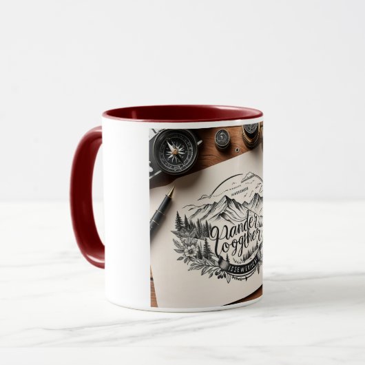 Samen reizen thema mok (Voorkant links)