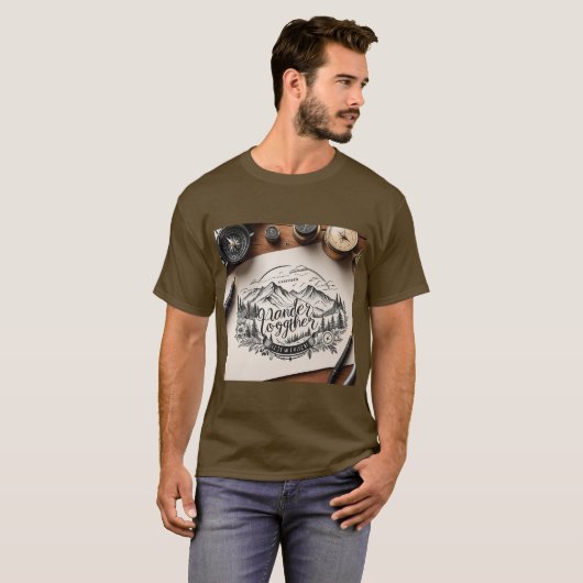 Samen reizen thema t-shirt (Voorkant volledig)