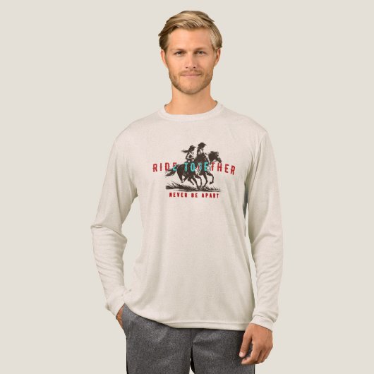 Samen rijden (lichte modus) | Heren lange mouwen Tri-Blend Shirt (Voorkant)