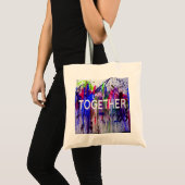 Samen samenwerken kleurrijke liefde tote bag (Voorkant (product))