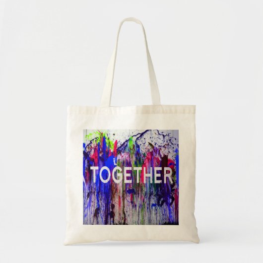 Samen samenwerken kleurrijke liefde tote bag (Voorkant)