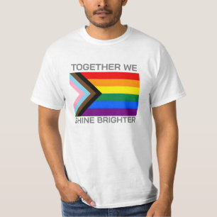 Samen schijnen we helderder Lgbtqia+ vlag T-shirt