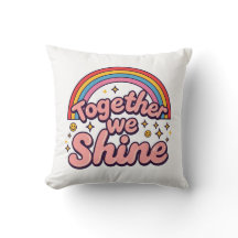 Samen Schijnen We – Regenboog Retro Pride Citaat