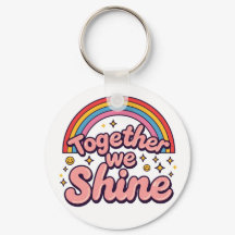 Samen Schijnen We – Regenboog Retro Pride Citaat