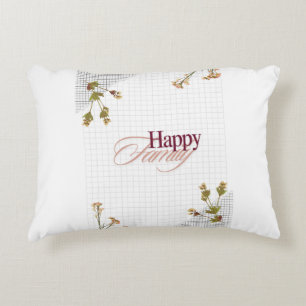 Samen schitteren we: Happy Family Design Pillow Accent Kussen