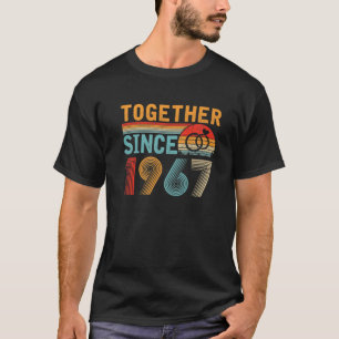 Samen sinds 1967 Retro Style 54th Wedding Anniv T-shirt