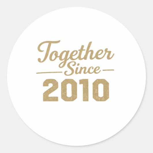Samen sinds 2010 Jubileum Sticker (Voorkant)