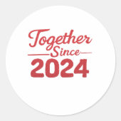 Samen sinds 2024 Koppelsticker  Ronde Sticker (Voorkant)