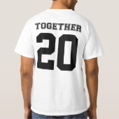 Samen sinds bijpassende paar Jubileum jersey T-shirt (Achterkant)