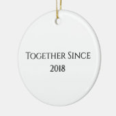 Samen Sinds Jaar Moderne Persoonlijke Koppel Keramisch Ornament (Links)