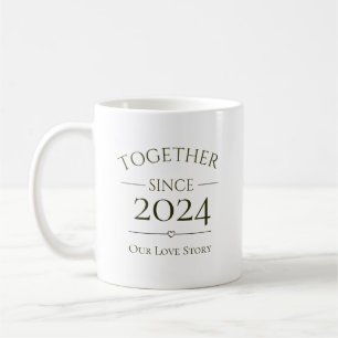 Samen sinds ons speciale jaar Ons liefdesverhaal Koffiemok