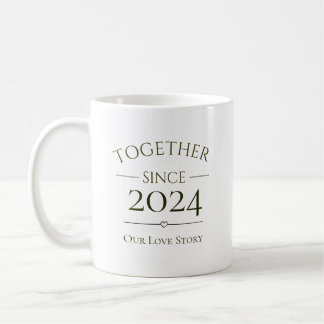 Samen sinds ons speciale jaar Ons liefdesverhaal Koffiemok