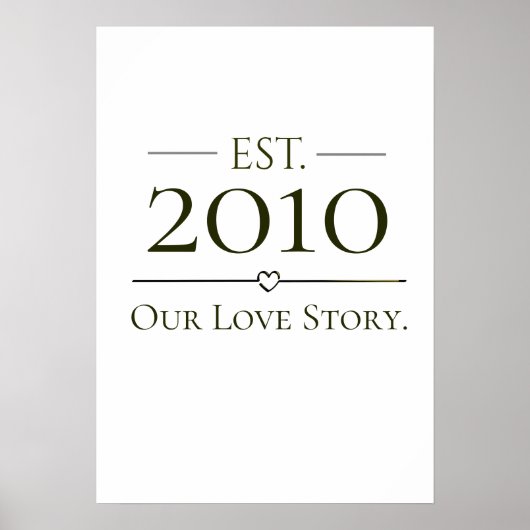 Samen sinds ons speciale jaar Ons liefdesverhaal Poster (Voorkant)