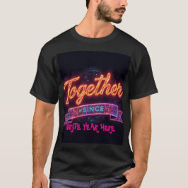 Samen sinds [Year] Retro Banner Mannen Tshirt