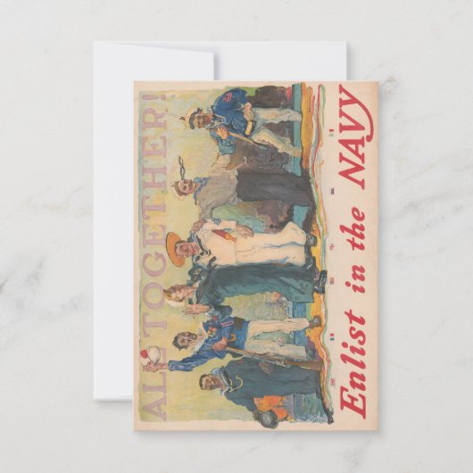 Samen! Sluit je aan bij de marine Eerste Wereldoor Kaart (Voorkant)