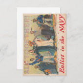 Samen! Sluit je aan bij de marine Eerste Wereldoor Kaart (Voorkant / Achterkant)