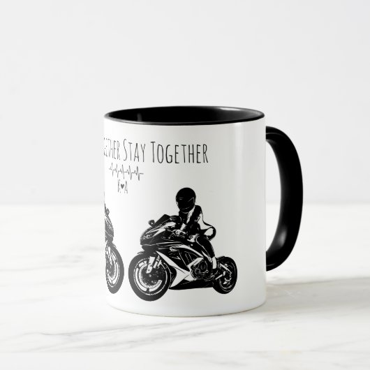 Samen spelen...gepersonaliseerde motor mok (Voorkant rechts)