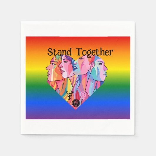Samen staan servet (Voorkant)