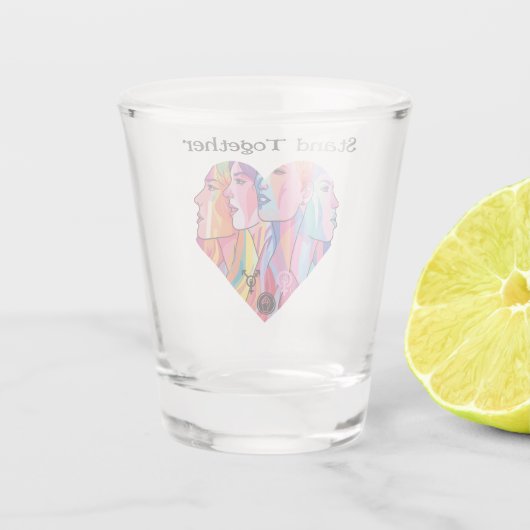 Samen staan shot glas (Achterkant)