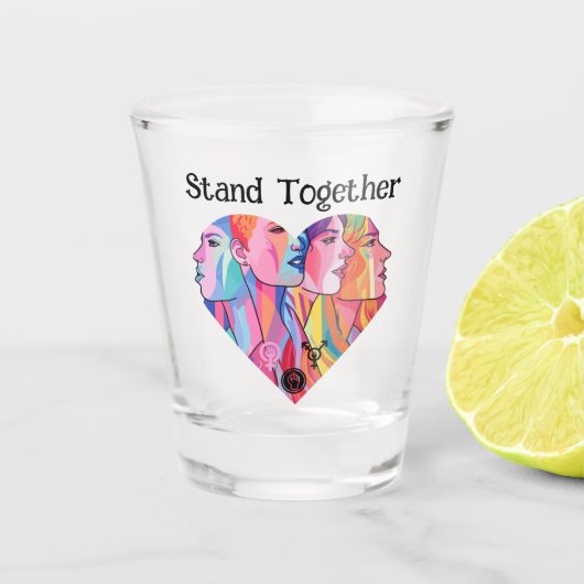 Samen staan shot glas (Voorkant)