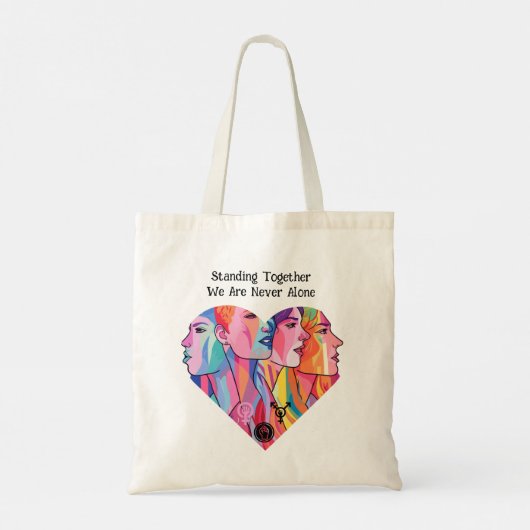 Samen staan tote bag (Achterkant)