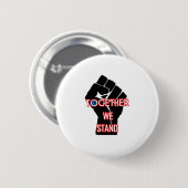 Samen staan we ronde button 5,7 cm (Voorkant /achterkant)