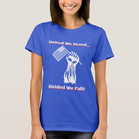 "Samen staan we sterk,..." Dames T-shirt (Voorkant)