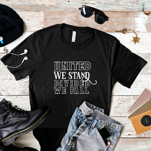 Samen staan we sterk wit motiverend spreuk T-shirt