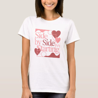 Samen starten – Valentijnsdag citaat T-shirt