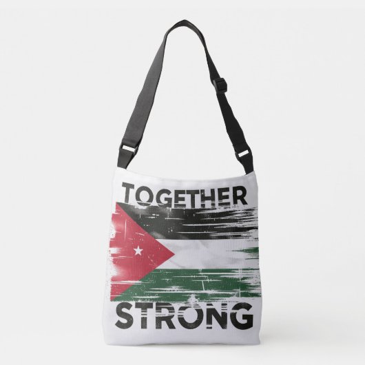 Samen sterke steun Palestina Crossbody Tas (Voorkant)