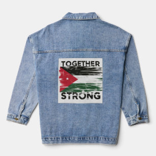 Samen sterke steun Palestina Denim Jacket