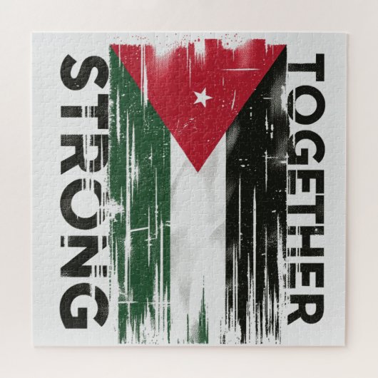 Samen sterke steun Palestina Legpuzzel (Horizontaal)