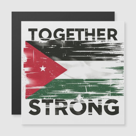Samen sterke steun Palestina Magnetische Uitnodiging (Voorkant / Achterkant)