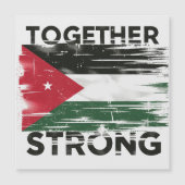 Samen sterke steun Palestina Magnetische Uitnodiging (Voorkant)