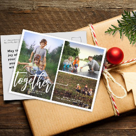 Samen Sterker Hand Lettering Foto Collage Feestdagenkaart