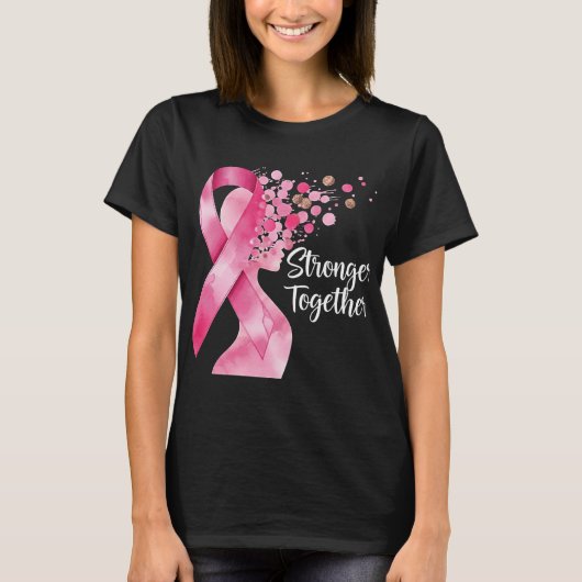 Samen sterker – Pink Ribbon Awareness Art T-shirt (Voorkant)